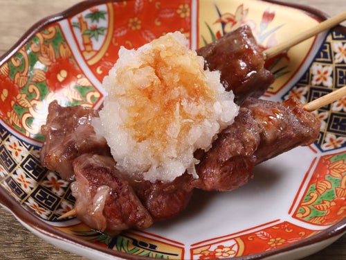 豚ハラミ串のザクザク鬼おろしポン酢